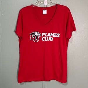 Liberty University Flames Women’s Fan Club Red T-Shirt Size XL